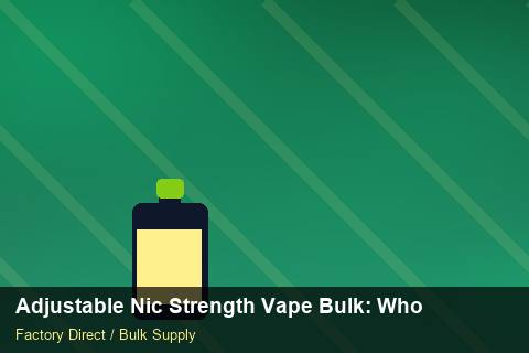 Adjustable Nic Strength Vape Bulk — Adjustable Nic Strength Vape Bulk: Wholesale Price — Packaging Choices photo 2