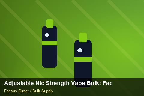 Adjustable Nic Strength Vape Bulk — Adjustable Nic Strength Vape Bulk: Factory Direct Quote — Packaging Choices photo 2