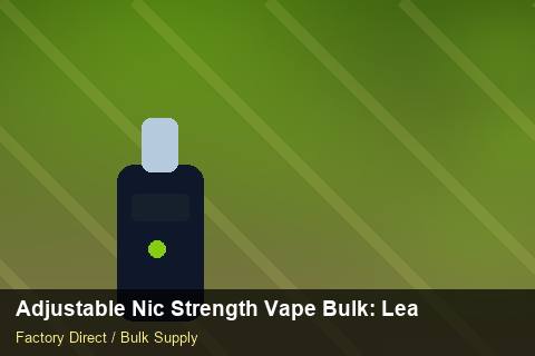 Adjustable Nic Strength Vape Bulk — Adjustable Nic Strength Vape Bulk: Lead Time & MOQ — Packaging Choices photo 2