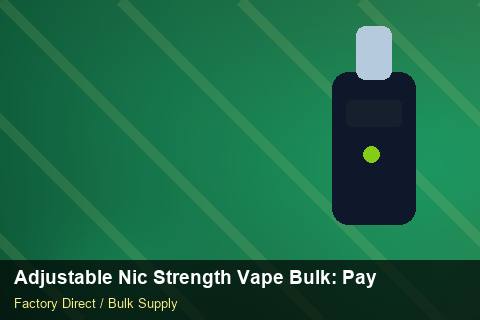 Adjustable Nic Strength Vape Bulk — Adjustable Nic Strength Vape Bulk: Payment Terms — Packaging Choices photo 2