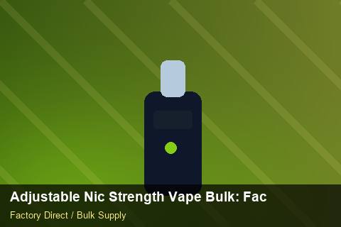 Adjustable Nic Strength Vape Bulk — Adjustable Nic Strength Vape Bulk: Factory Audit Report — Packaging Choices photo 1