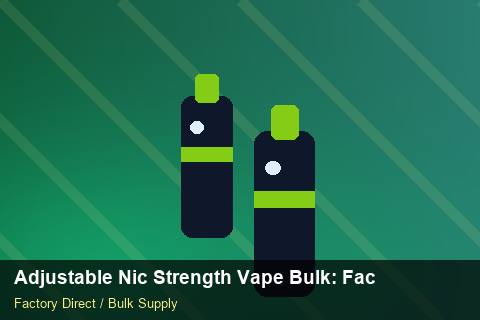 Adjustable Nic Strength Vape Bulk — Adjustable Nic Strength Vape Bulk: Factory Audit Report — Packaging Choices photo 2