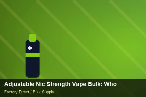 Adjustable Nic Strength Vape Bulk — Adjustable Nic Strength Vape Bulk: Wholesale Price — Freight Options photo 1