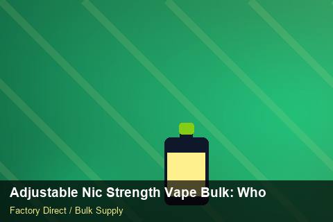 Adjustable Nic Strength Vape Bulk — Adjustable Nic Strength Vape Bulk: Wholesale Price — Freight Options photo 2