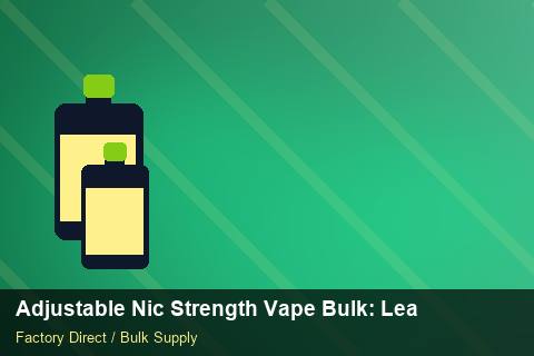 Adjustable Nic Strength Vape Bulk — Adjustable Nic Strength Vape Bulk: Lead Time & MOQ — Freight Options photo 1