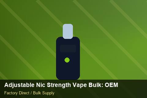 Adjustable Nic Strength Vape Bulk — Adjustable Nic Strength Vape Bulk: OEM & ODM Service — Freight Options photo 1
