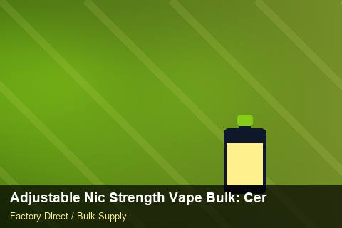 Adjustable Nic Strength Vape Bulk — Adjustable Nic Strength Vape Bulk: Certifications & MSDS — Freight Options photo 1