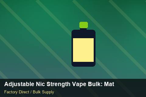 Adjustable Nic Strength Vape Bulk — Adjustable Nic Strength Vape Bulk: Material & Ingredients — Freight Options photo 1